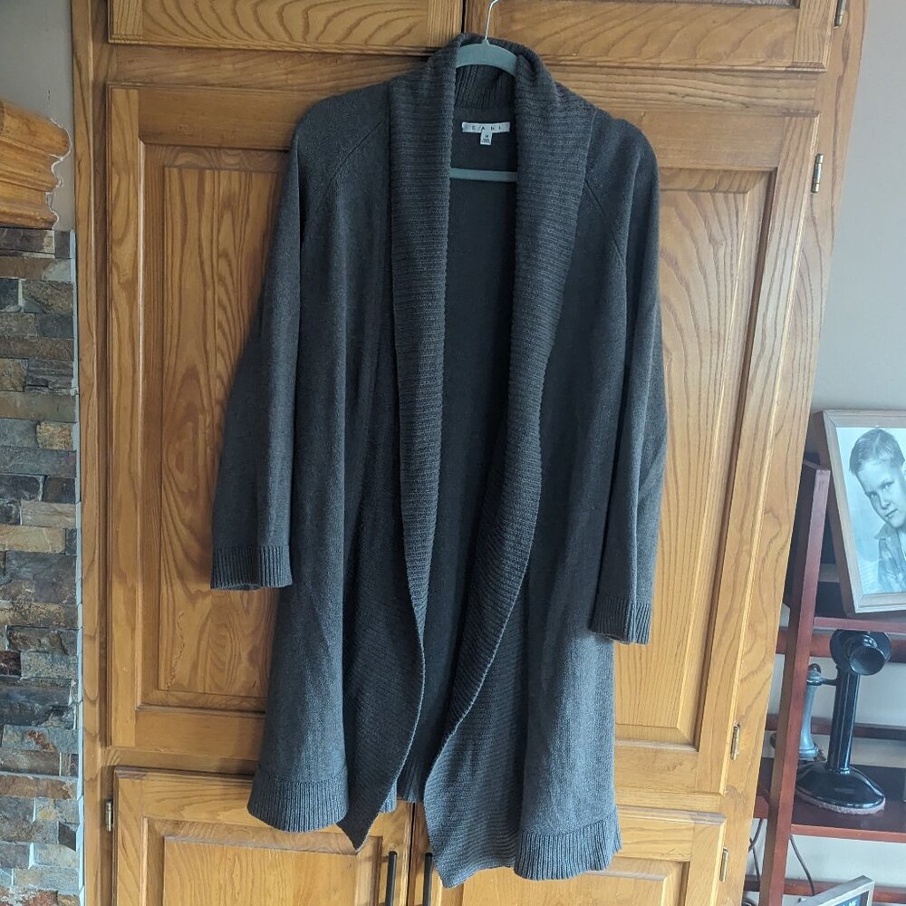 CAbi Medium Oversized Gray Cardigan